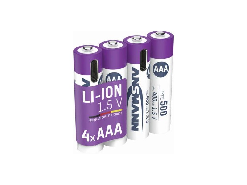 LiIon Accus Micro AAA Typ 500 min 400 mAh 4st